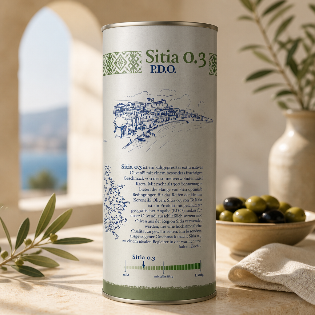 ToKalo Olivenöl Sitia P.D.O. – Extra Nativ, 250 ml | Griechisches Olivenöl