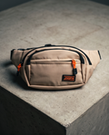 Bauchtasche / Gürteltasche beige - aus Nylon