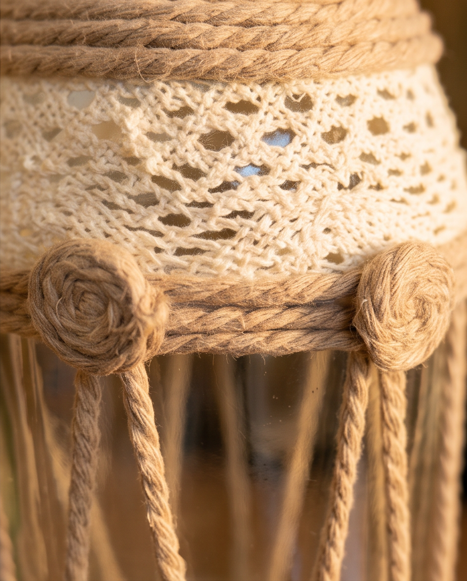 Handmade - Glasflasche mit Jute | Vase | Deko