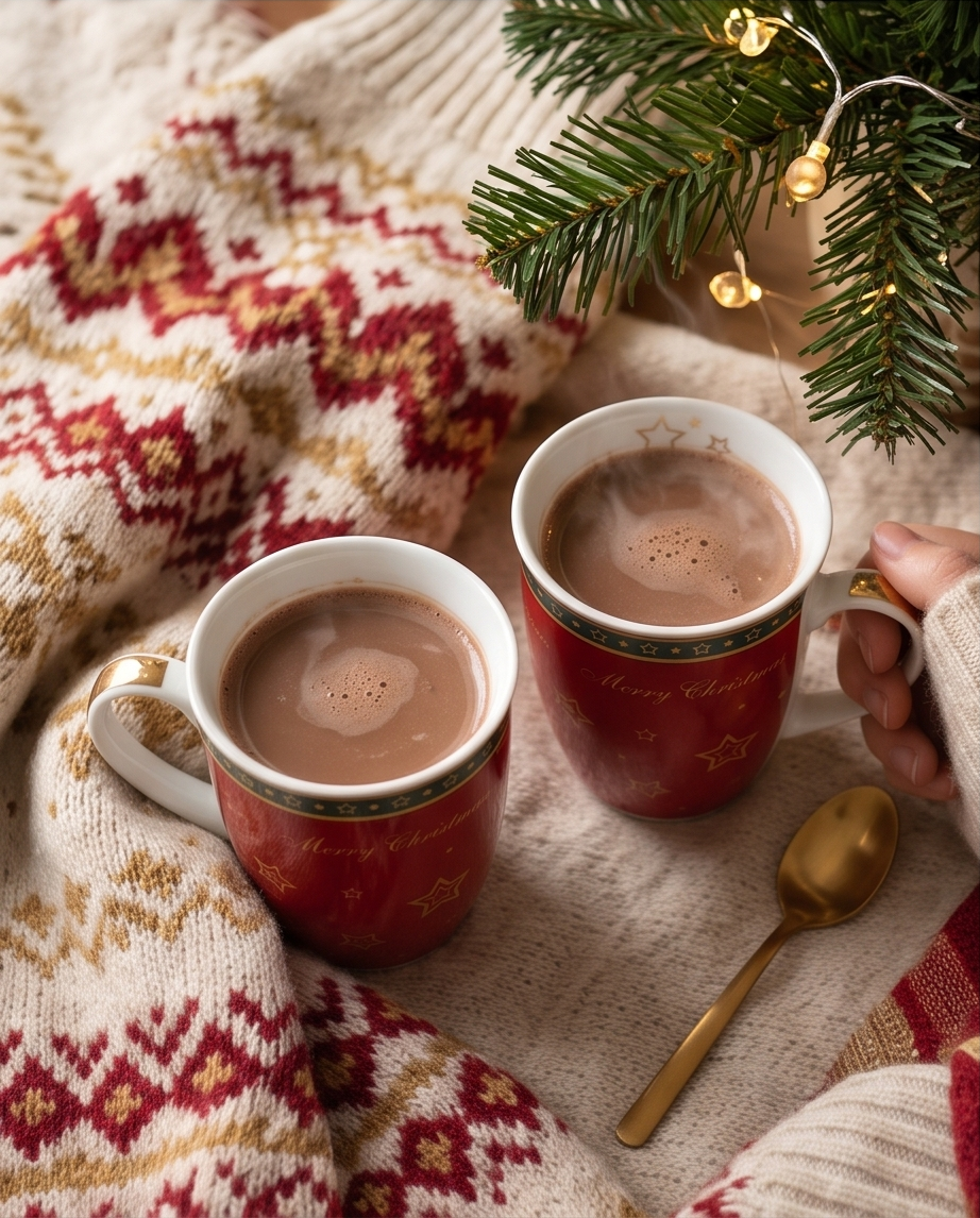 Ritzenhoff & Breker Weihnachtstassen 2er Set – Flirt „Merry Christmas“ Kaffeetassen Rot-Gold H 10,5cm