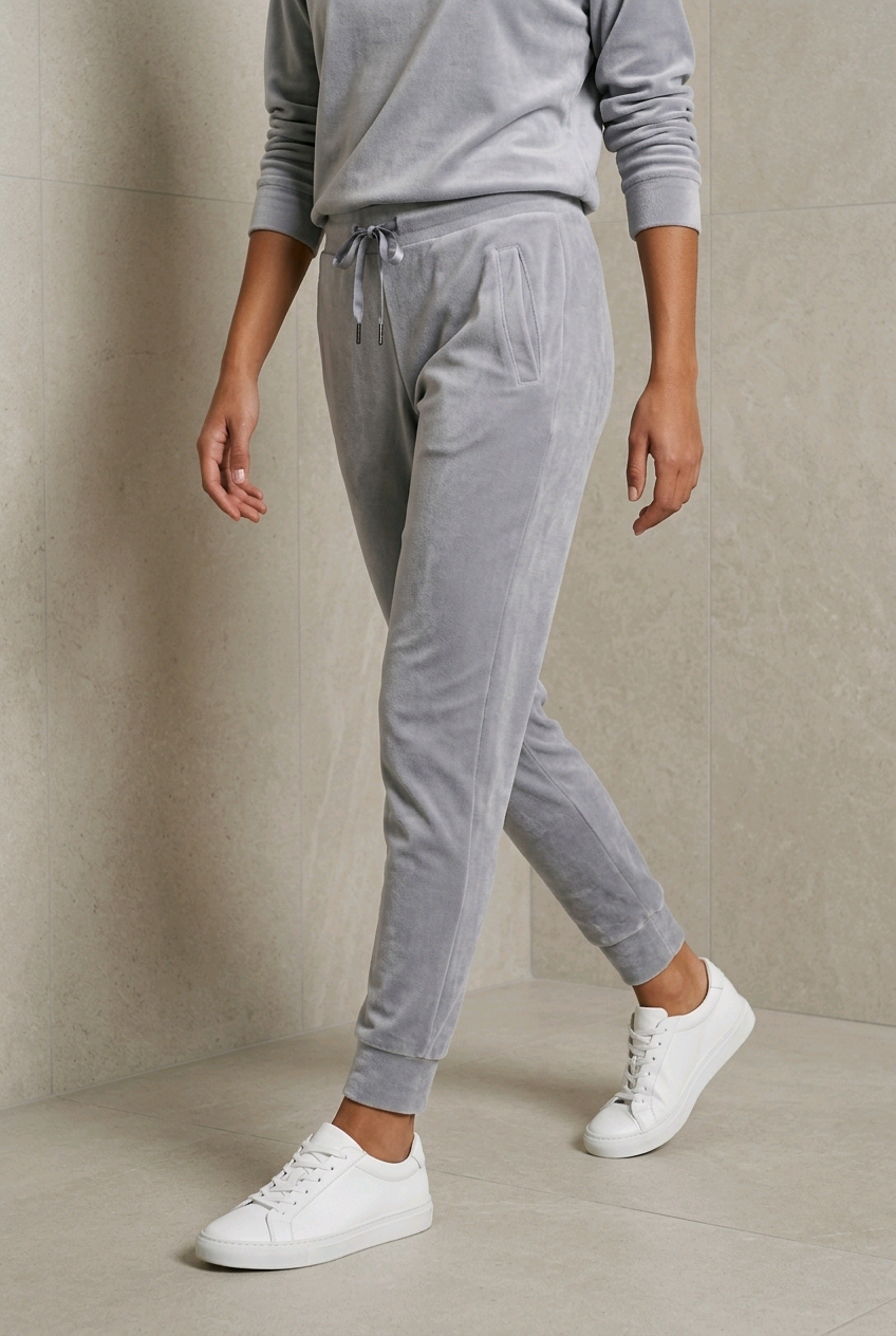 2nd Hand | Blue Motion Damen Nickihose Grau Gr. M (40/42) – Weiche Samt-Jogginghose / Loungewear