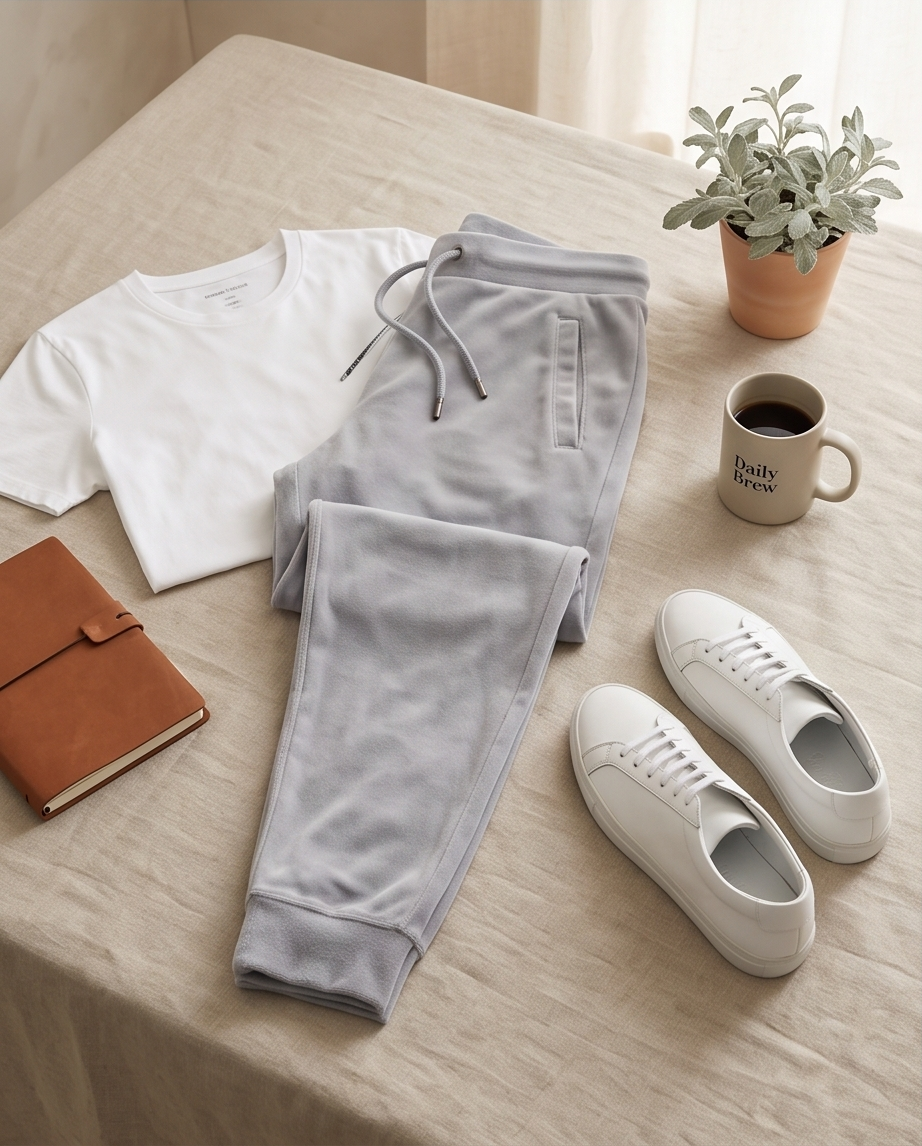 2nd Hand | Blue Motion Damen Nickihose Grau Gr. M (40/42) – Weiche Samt-Jogginghose / Loungewear