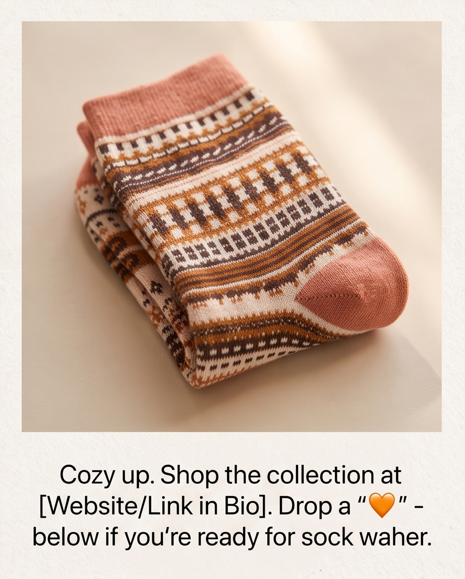 Kuschelige Damen Wintersocken im Ethno- & Vintage-Look – Warm & elastisch, Gr. 36-40