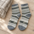 Kuschelige Damen Wintersocken im Ethno- & Vintage-Look – Warm & elastisch, Gr. 36-40