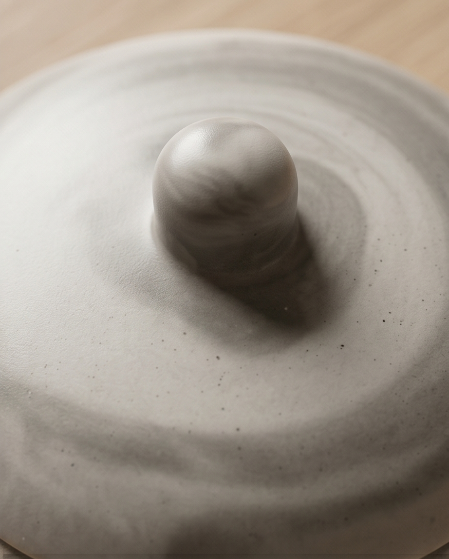 Handmade - Aschenbecher mit Deckel aus Gips