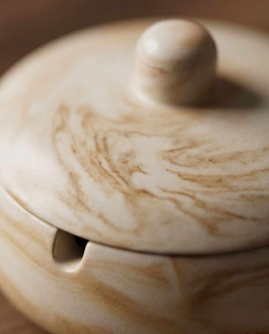 Handmade - Aschenbecher mit Deckel aus Gips