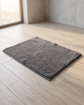 Premium Badmatte Chenille | Farbe anthrazit - Luxus fürs Badezimmer