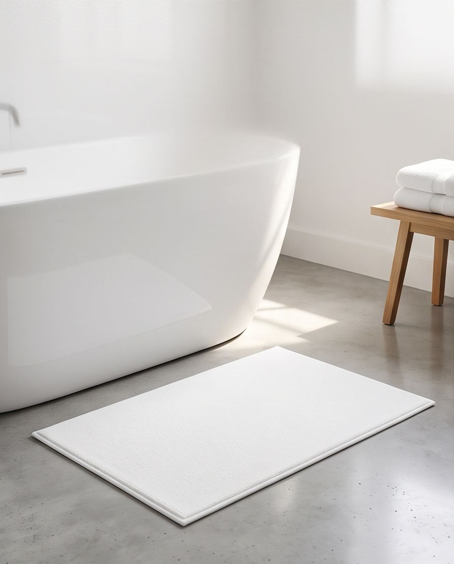 Badmatte weiß und elegant | Badematte | Badezimmer