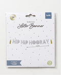 Folat Buchstaben-Banner „Hip Hip Hooray“ Silber Glitzer – Girlande 1,5m