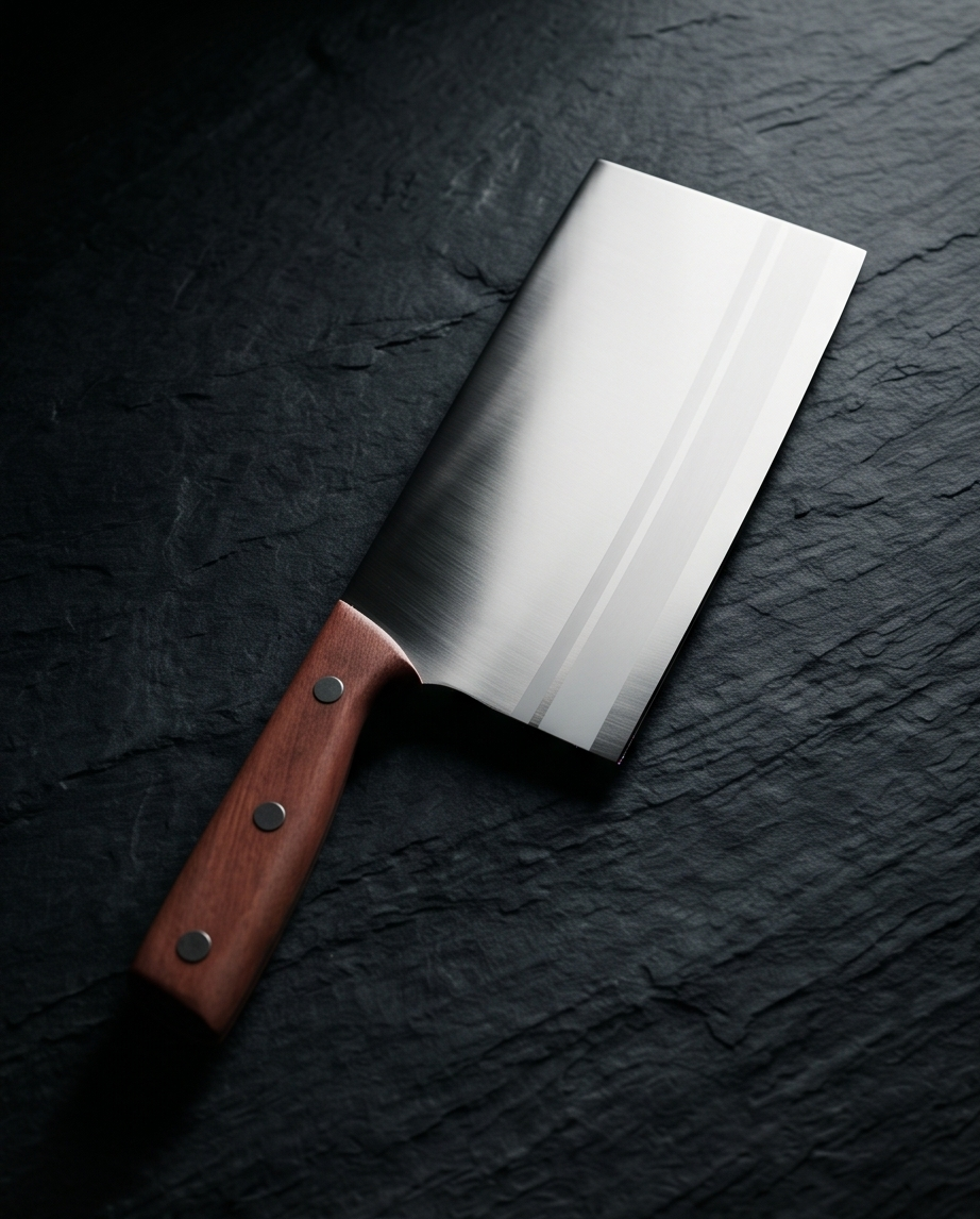 Chinesisches Küchenmesser mit Holzgriff – Küchenbeil für Gemüse & Fleisch