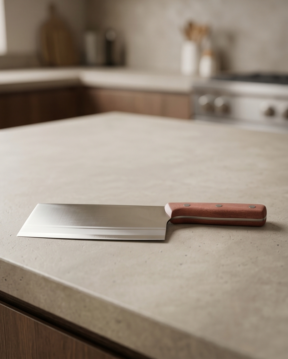 Chinesisches Küchenmesser mit Holzgriff – Küchenbeil für Gemüse & Fleisch