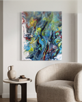 Handmade | Acryl-Gemälde "Ocean Nebula" auf Leinwand - reine Handarbeit