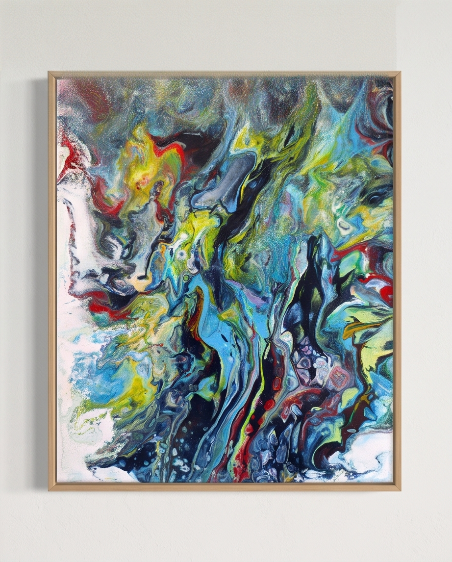 Handmade | Acryl-Gemälde "Ocean Nebula" auf Leinwand - reine Handarbeit