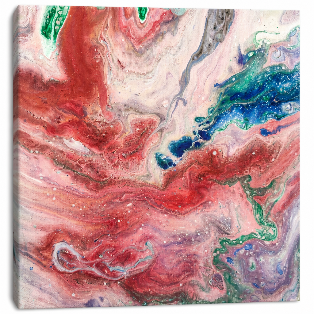 Handmade | Acryl-Gemälde "Pastel Galaxy" auf Leinwand - reine Handarbeit