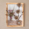 Handmade - Bild mit Trockenblumen im Rahmen | Blumenbild | Deko