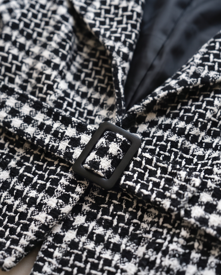 2nd Hand | Bouclé-Blazer schwarz-weiß Größe 38, un deux trois