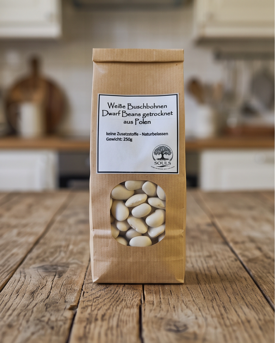 Weiße Buschbohnen 'Dwarf' (getrocknet) - 250 g