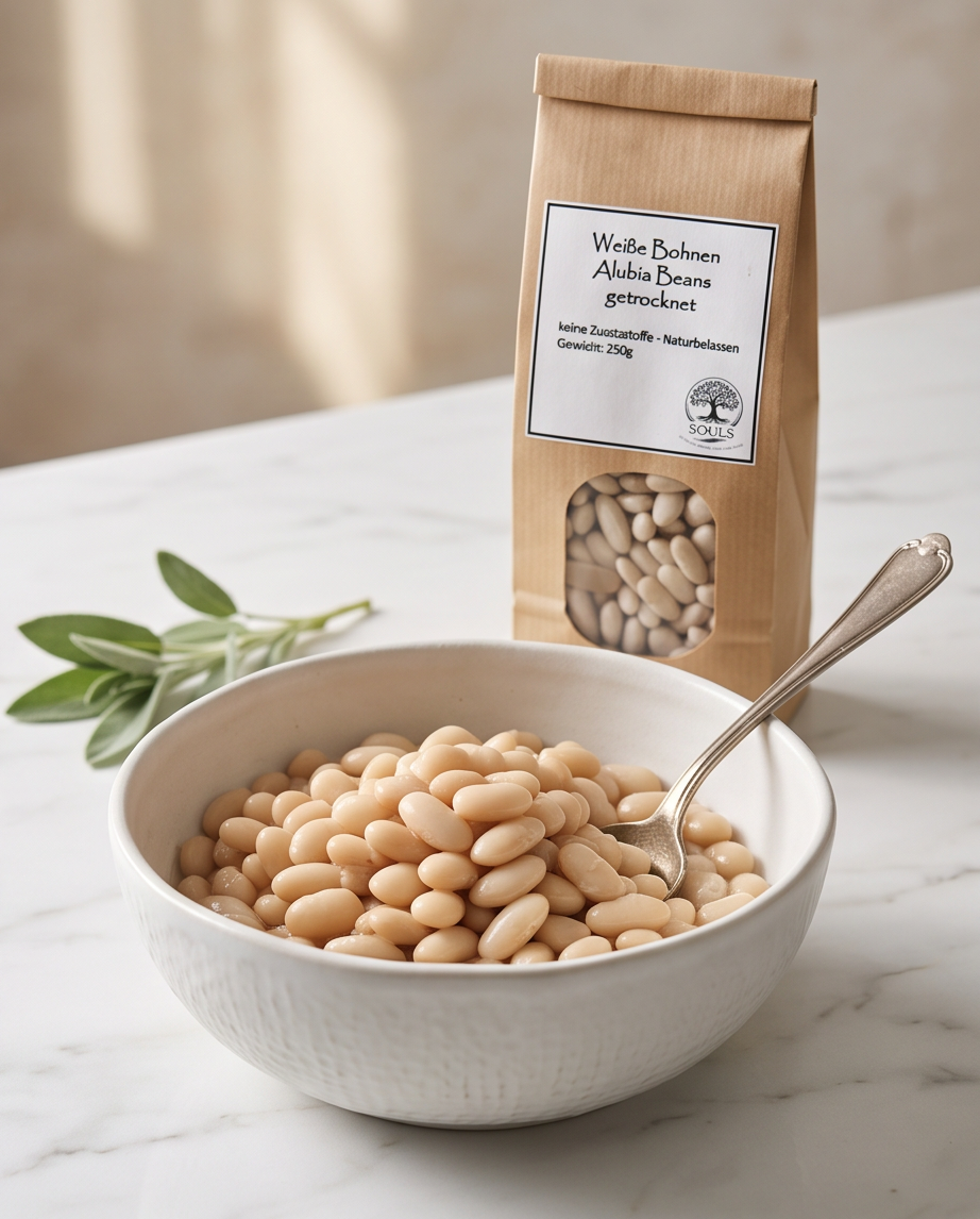 Weiße Alubia Bohnen (getrocknet) - 250 g