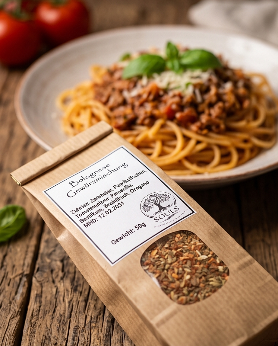 Bolognese Gewürzmischung 50 g – Ohne Geschmacksverstärker, Zucker & Salz