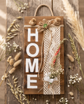 Handmade - Bild 'HOME' | Wand-Deko | Tür-Deko aus Holz