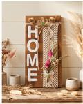 Handmade - Bild 'HOME' | Wand-Deko | Tür-Deko aus Holz