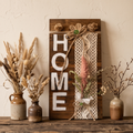 Handmade - Bild 'HOME' | Wand-Deko | Tür-Deko aus Holz