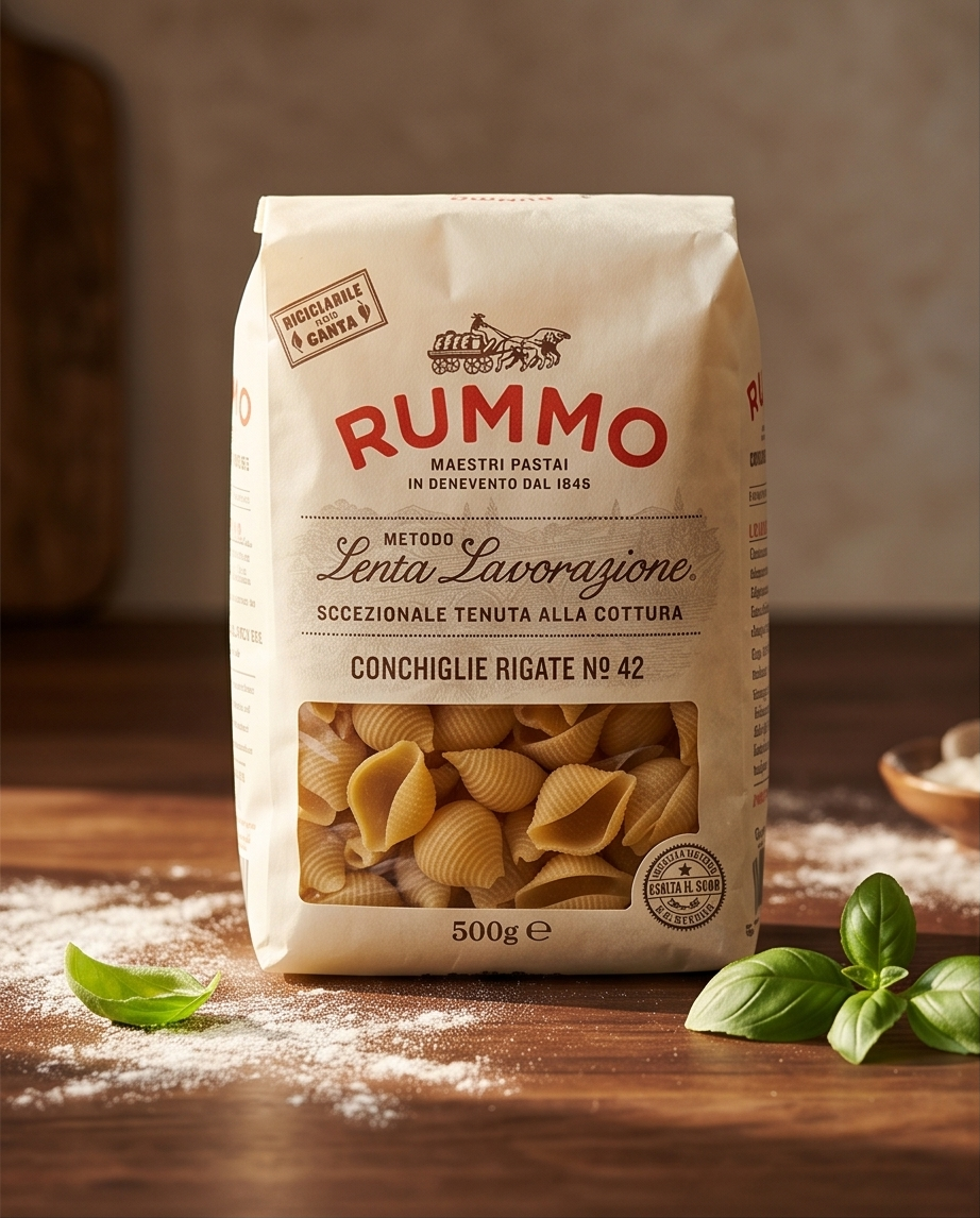Rummo Conchiglie Rigate No. 42 – 500 g | Italienische Pasta | al bronzo