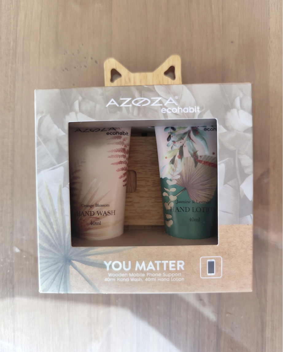 Hand-Pflegeset | Handseife & Handlotion | inkl. Handyhalter aus Holz