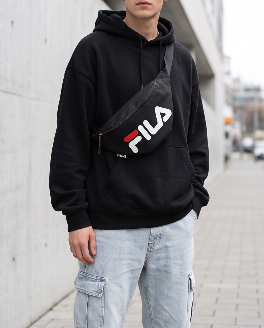 2nd Hand | FILA Retro-Bauchtasche "Streetwear-Classic" schwarz