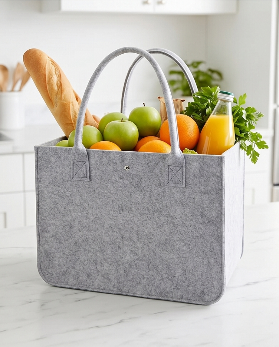 Filztasche Premium | hellgrau | Shopper oder Allzweck