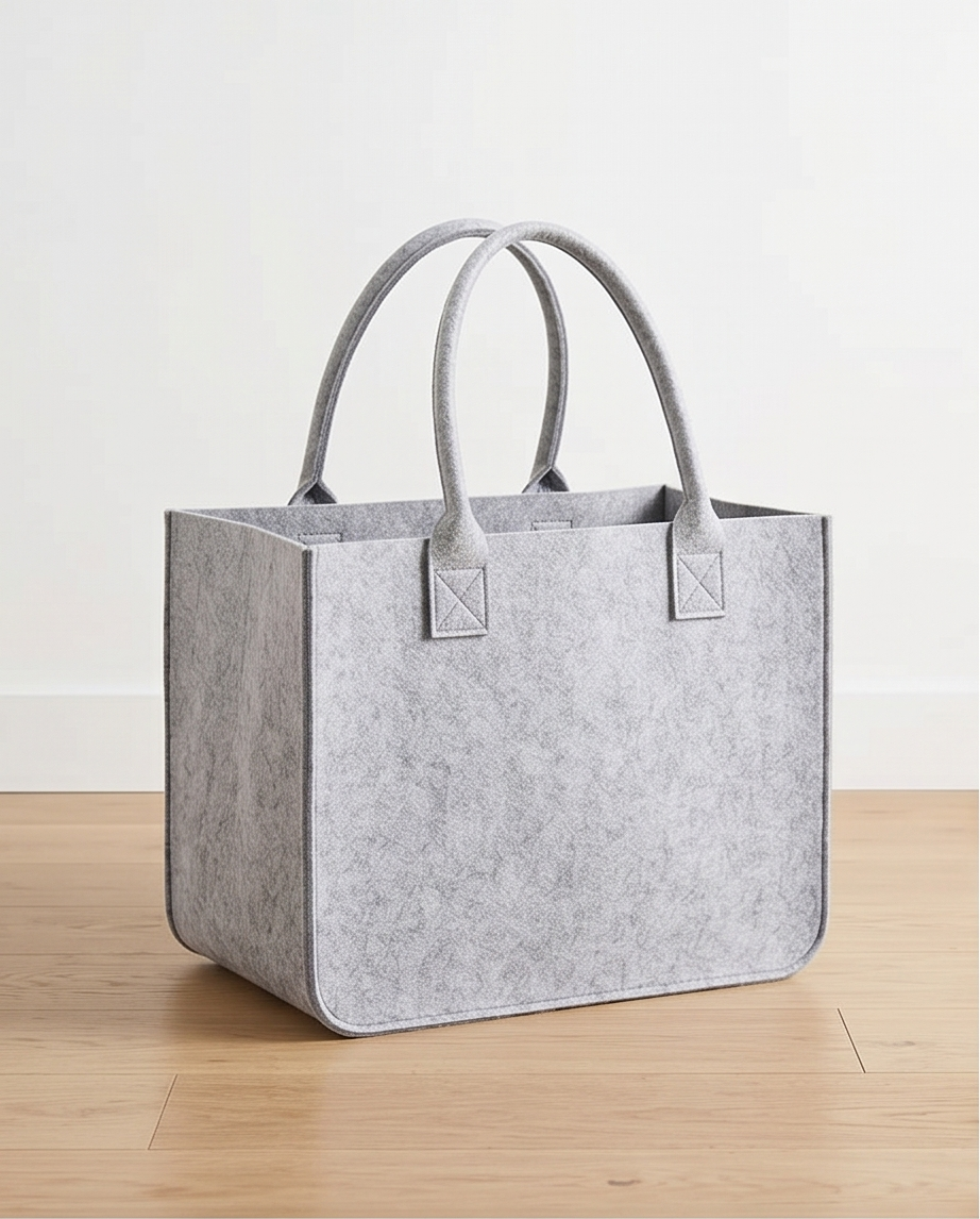 Filztasche Premium | hellgrau | Shopper oder Allzweck