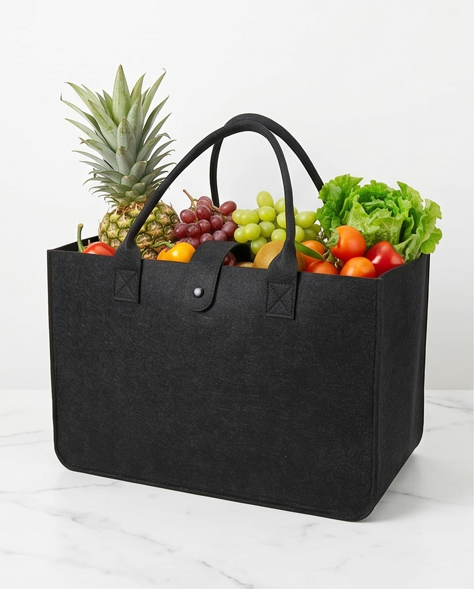 Filztasche Premium | schwarz | Shopper oder Allzweck