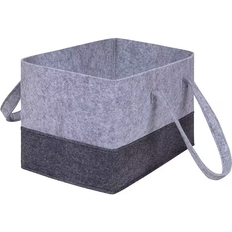 Filztasche Premium | grau-schwarz | Shopper oder Kaminkorb