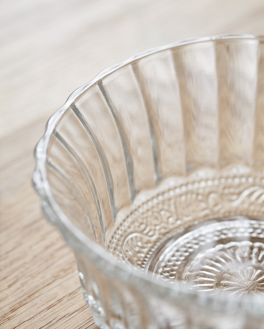 Glasschale - stilvoll und elegant | Dessert-Schale oder Seifenschale