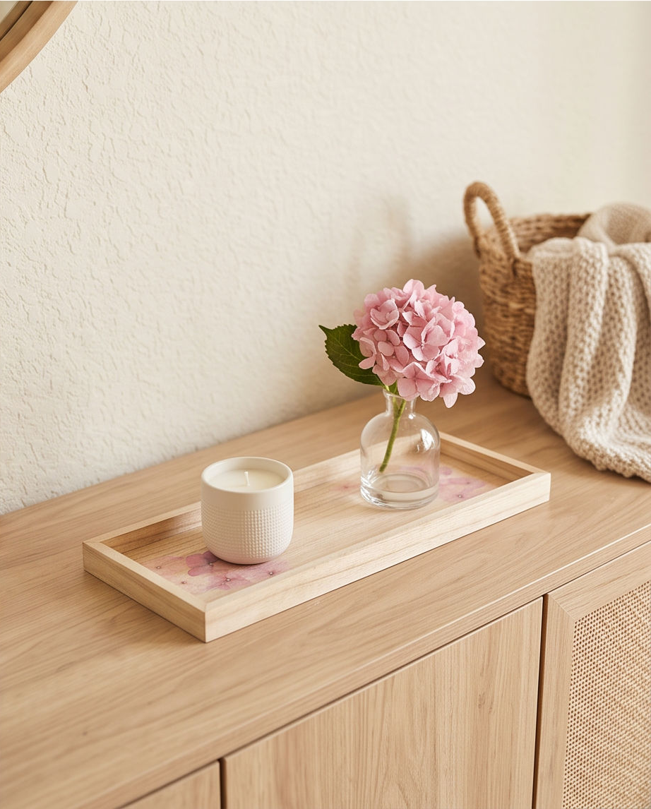 Handmade - Holztablett | Holzunterlage mit Decoupage