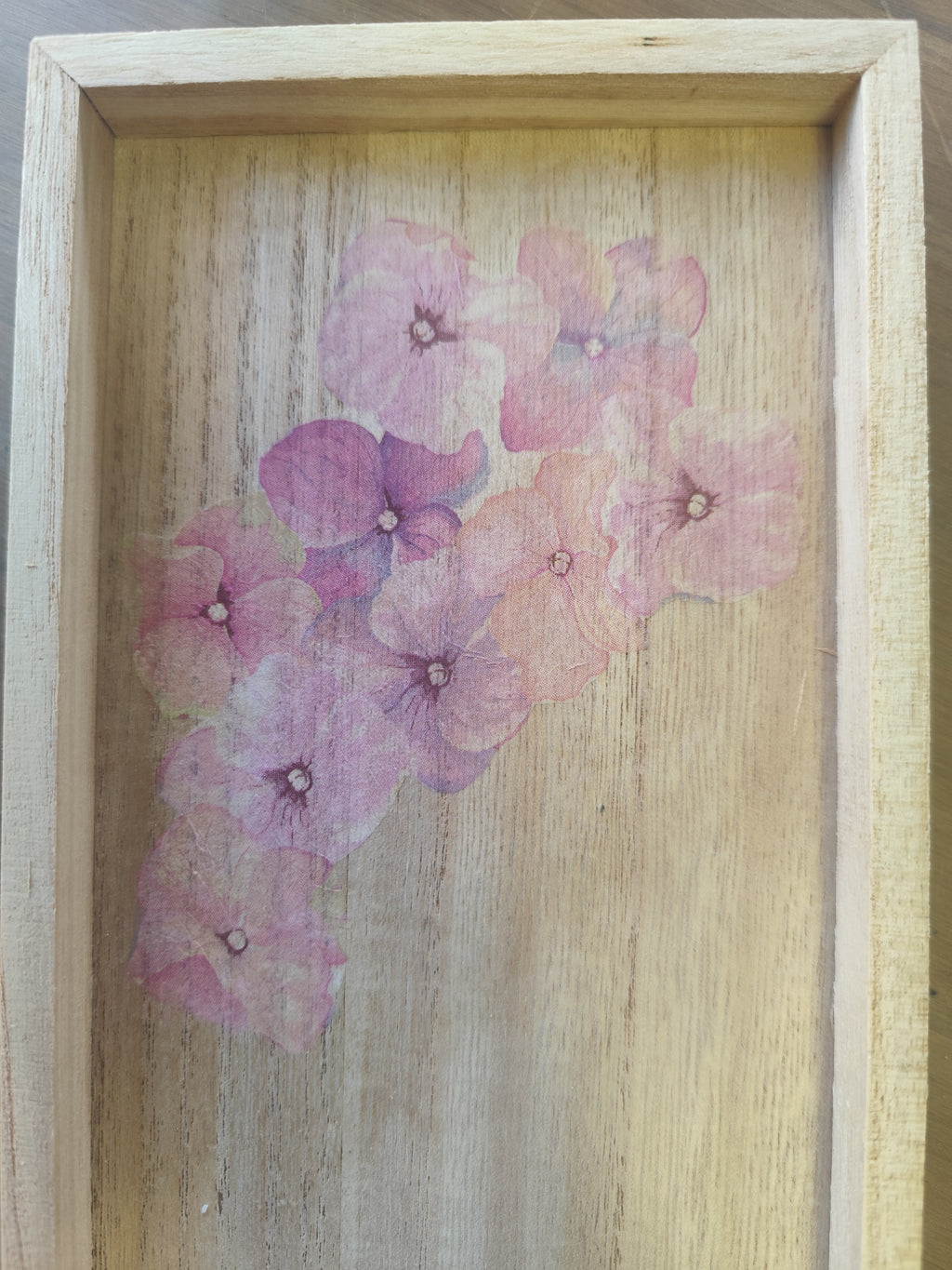 Handmade - Holztablett | Holzunterlage mit Decoupage