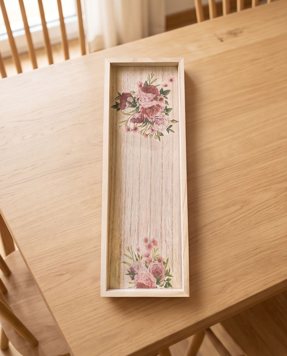 Handmade - Holztablett | Holzunterlage mit Decoupage