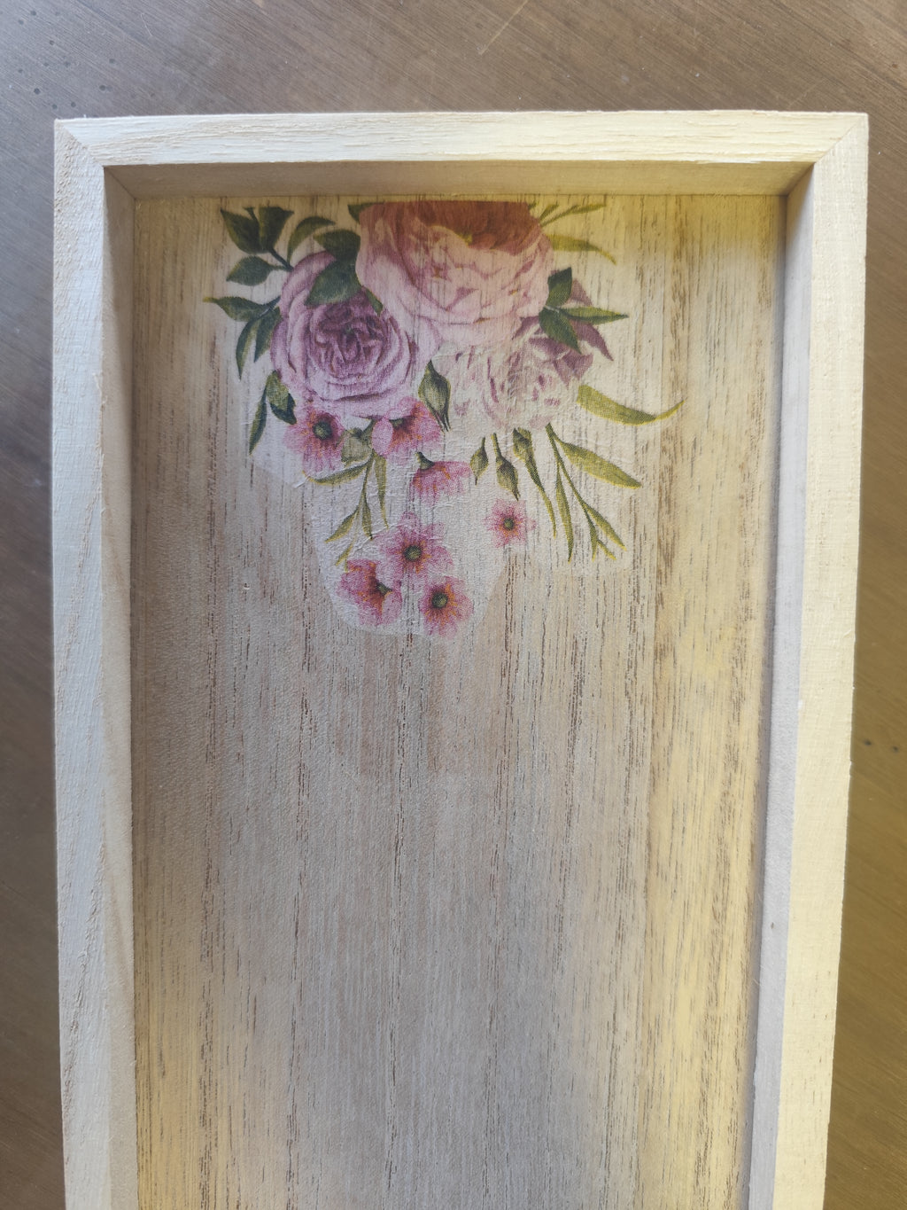 Handmade - Holztablett | Holzunterlage mit Decoupage
