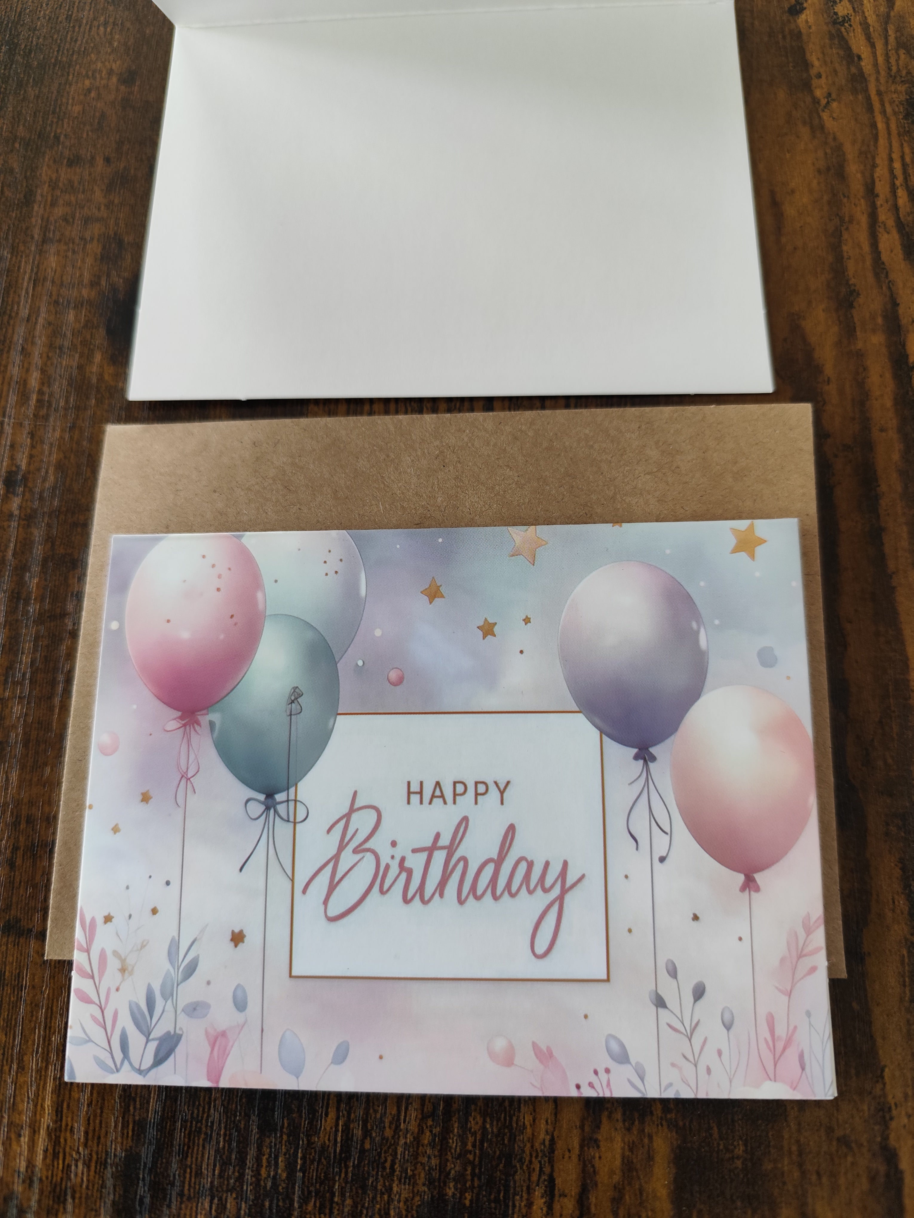 Geburtstags-Karte - Happy Birthday | Luftballon Motiv mit Umschlag