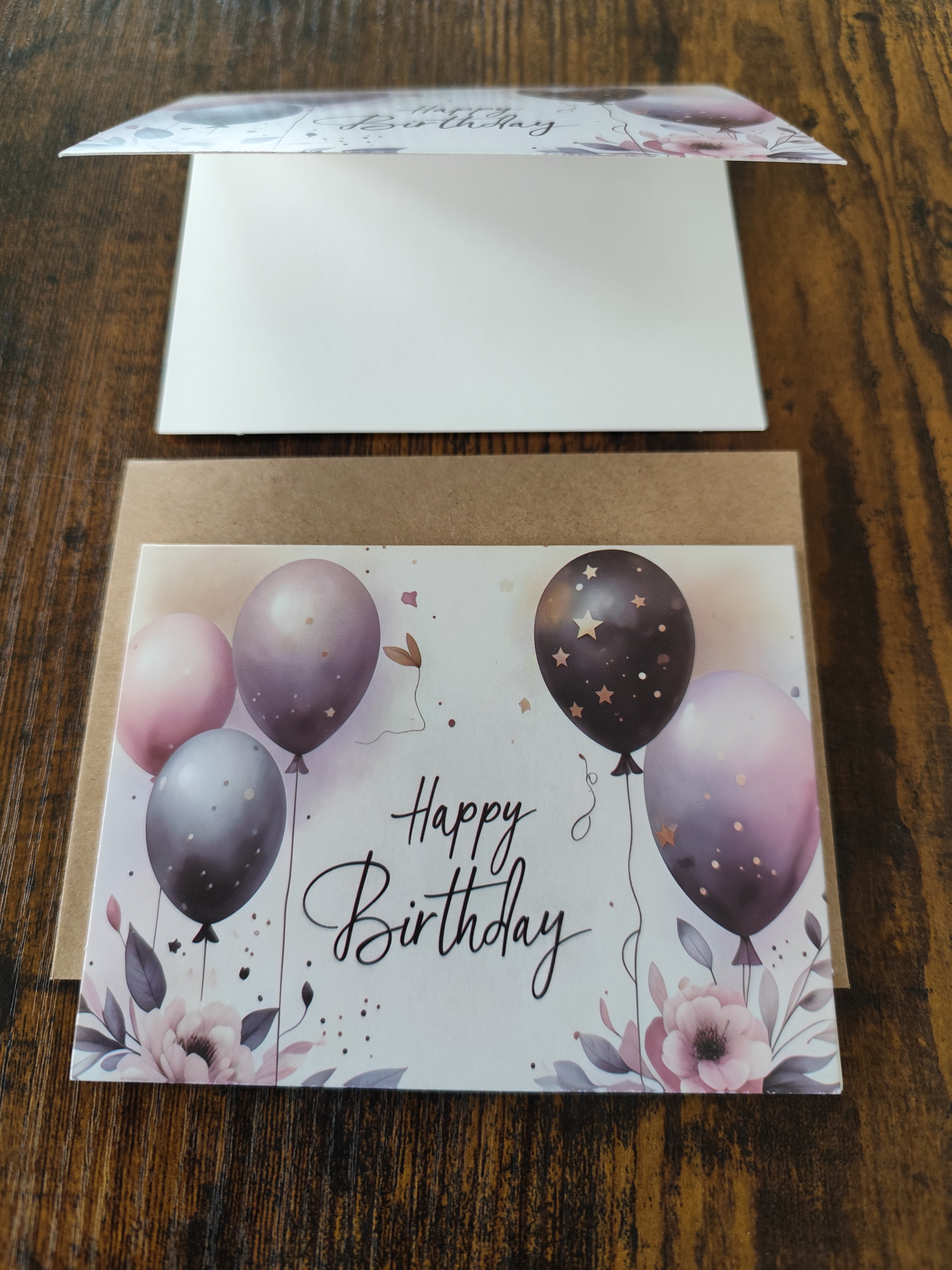 Geburtstags-Karte - Happy Birthday | Luftballon Motiv mit Umschlag