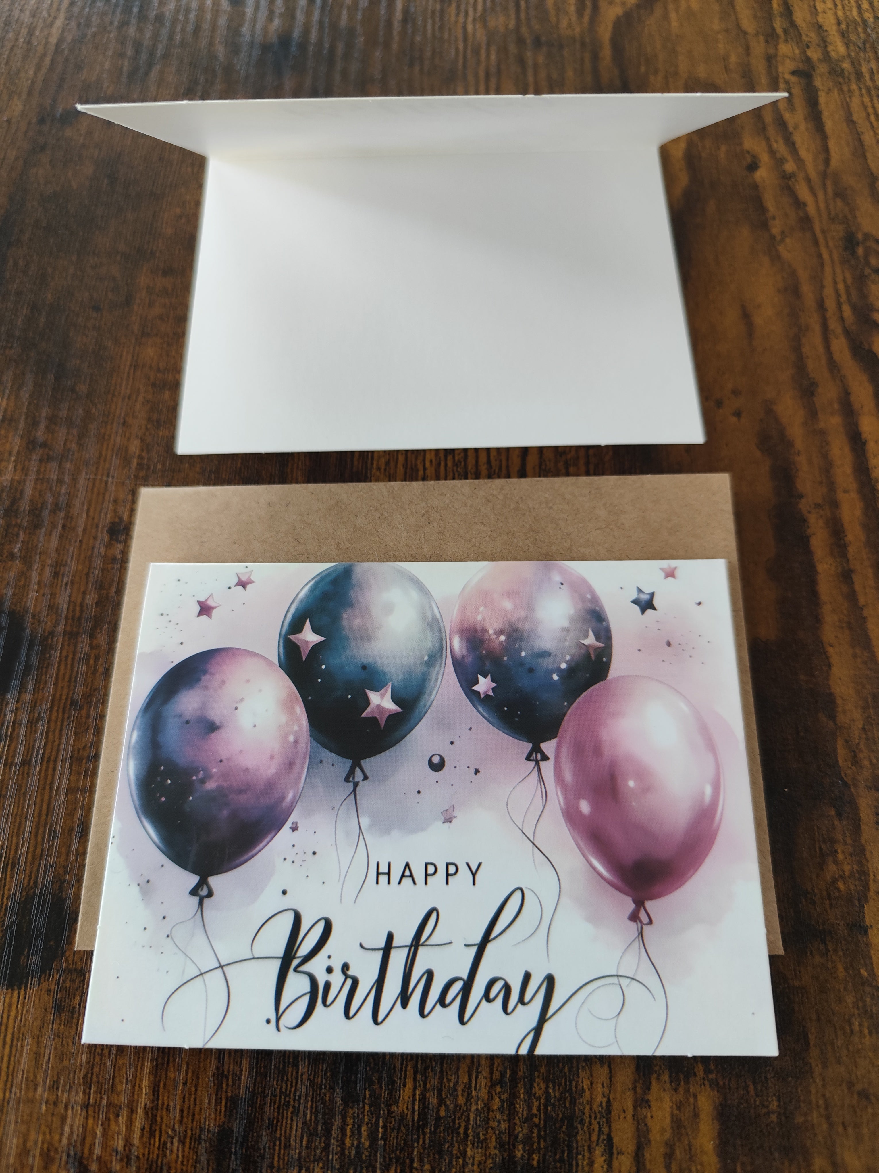 Geburtstags-Karte - Happy Birthday | Luftballon Motiv mit Umschlag