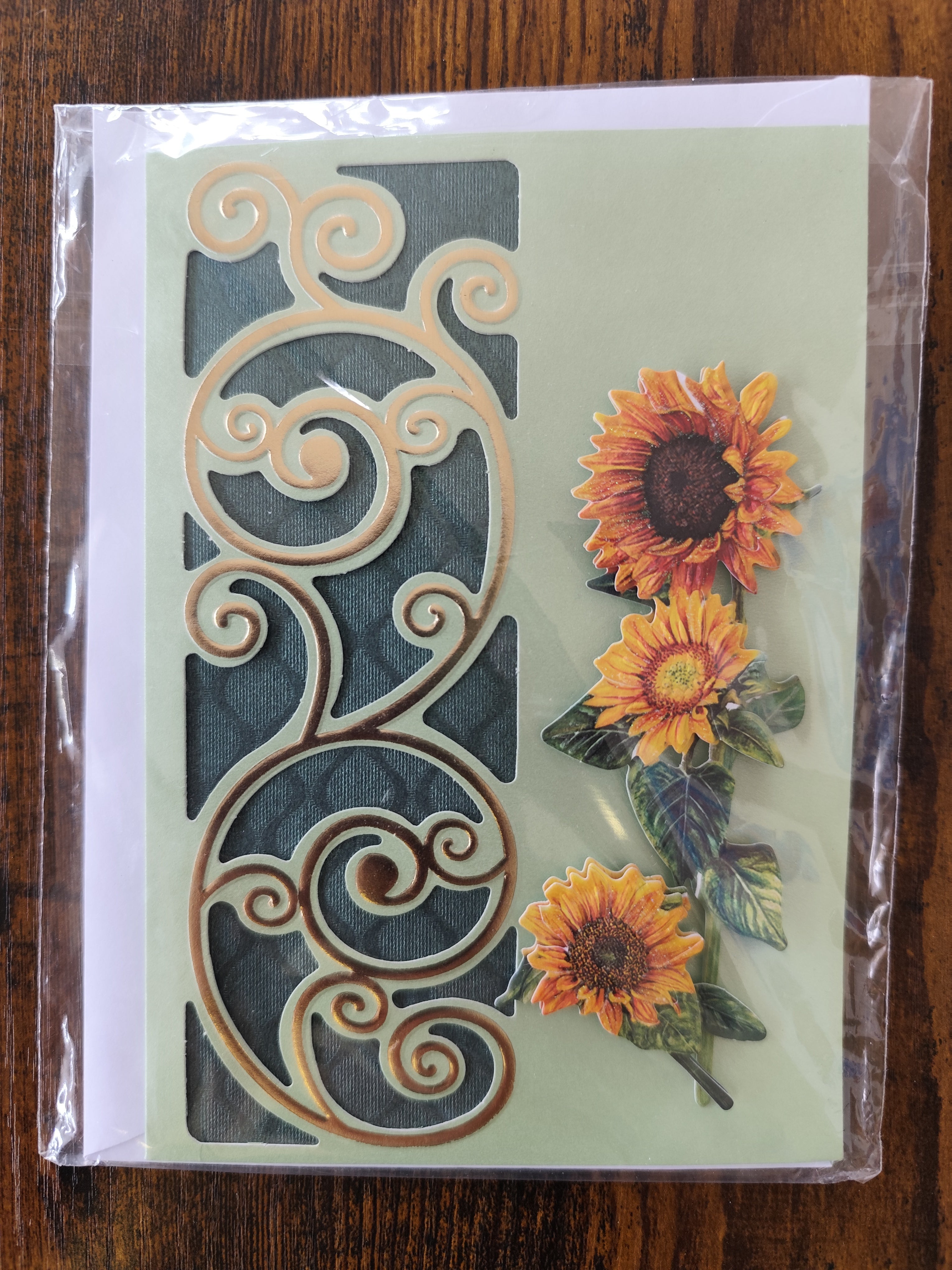 3D-Geburtstagskarte Sonnenblumen - Klappkarte mit Umschlag