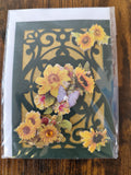 3D-Geburtstagskarte Blumen - Klappkarte mit Umschlag