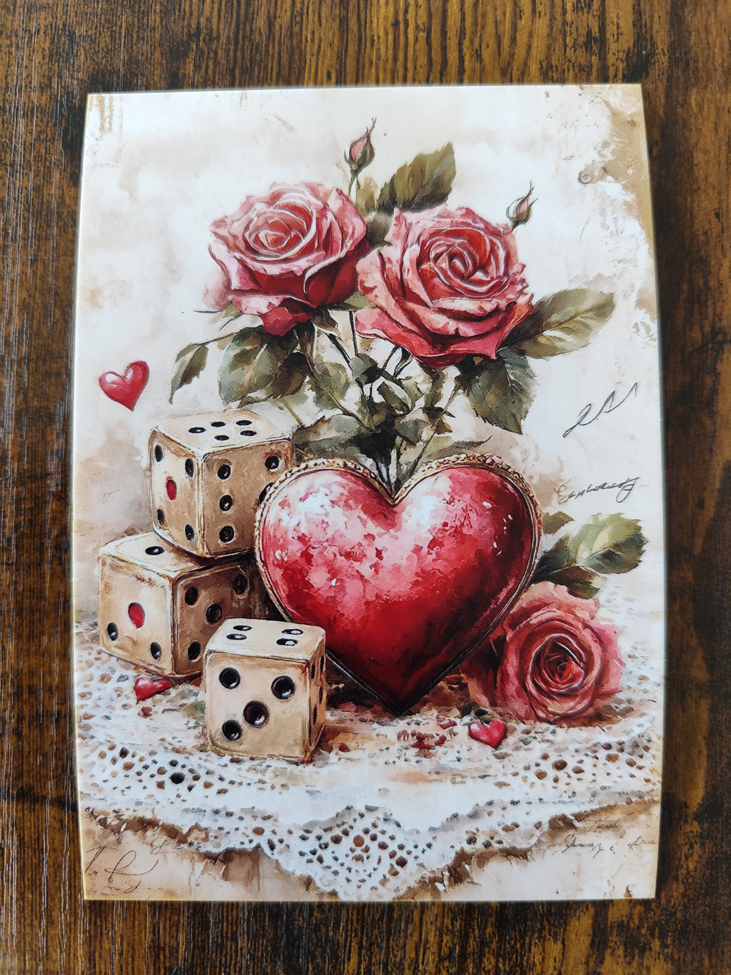 Gruß- & Geschenk-Postkarte für unsere Liebsten - herzliches Motiv