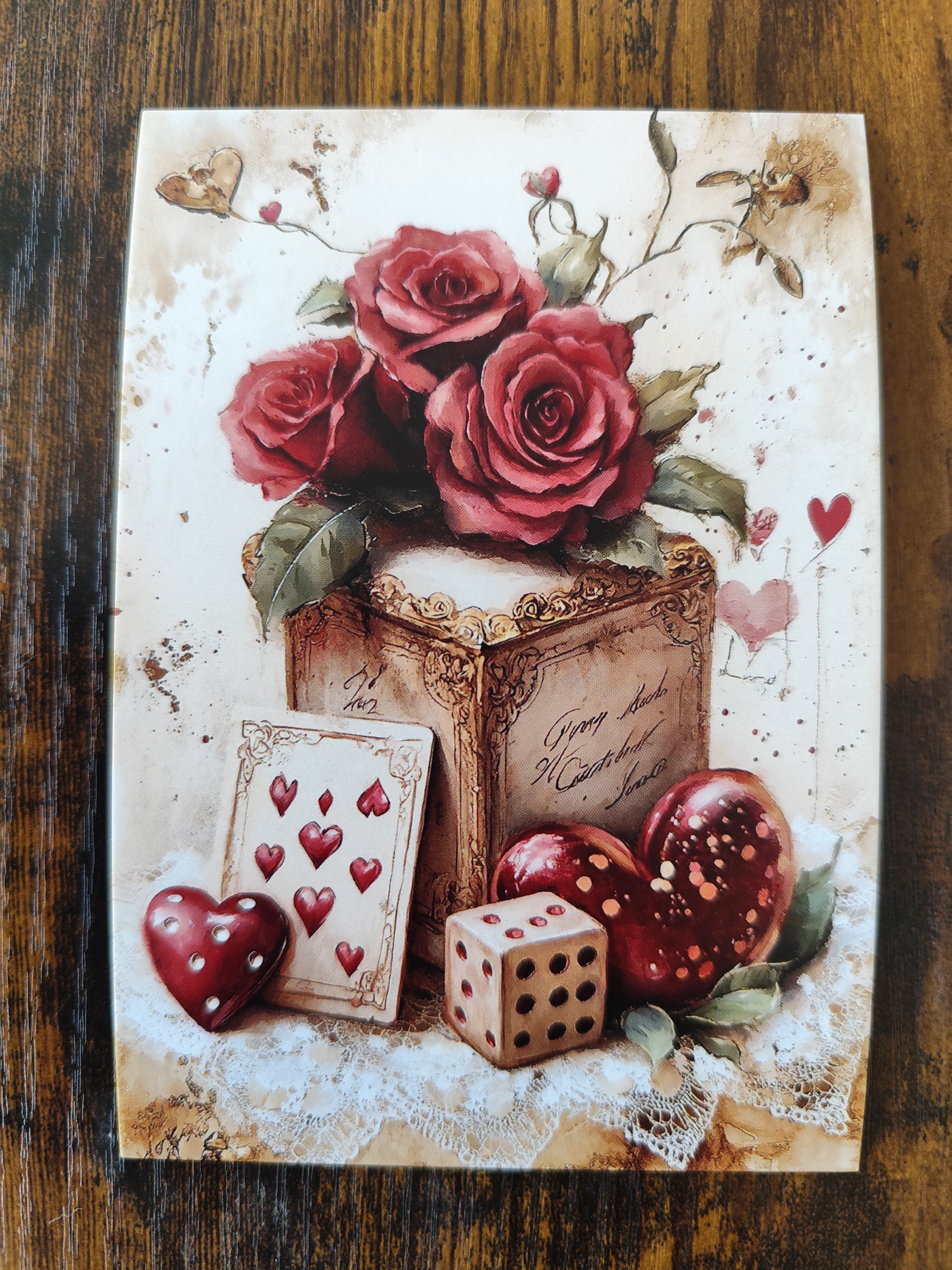 Gruß- & Geschenk-Postkarte für unsere Liebsten - herzliches Motiv