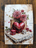 Gruß- & Geschenk-Postkarte für unsere Liebsten - herzliches Motiv