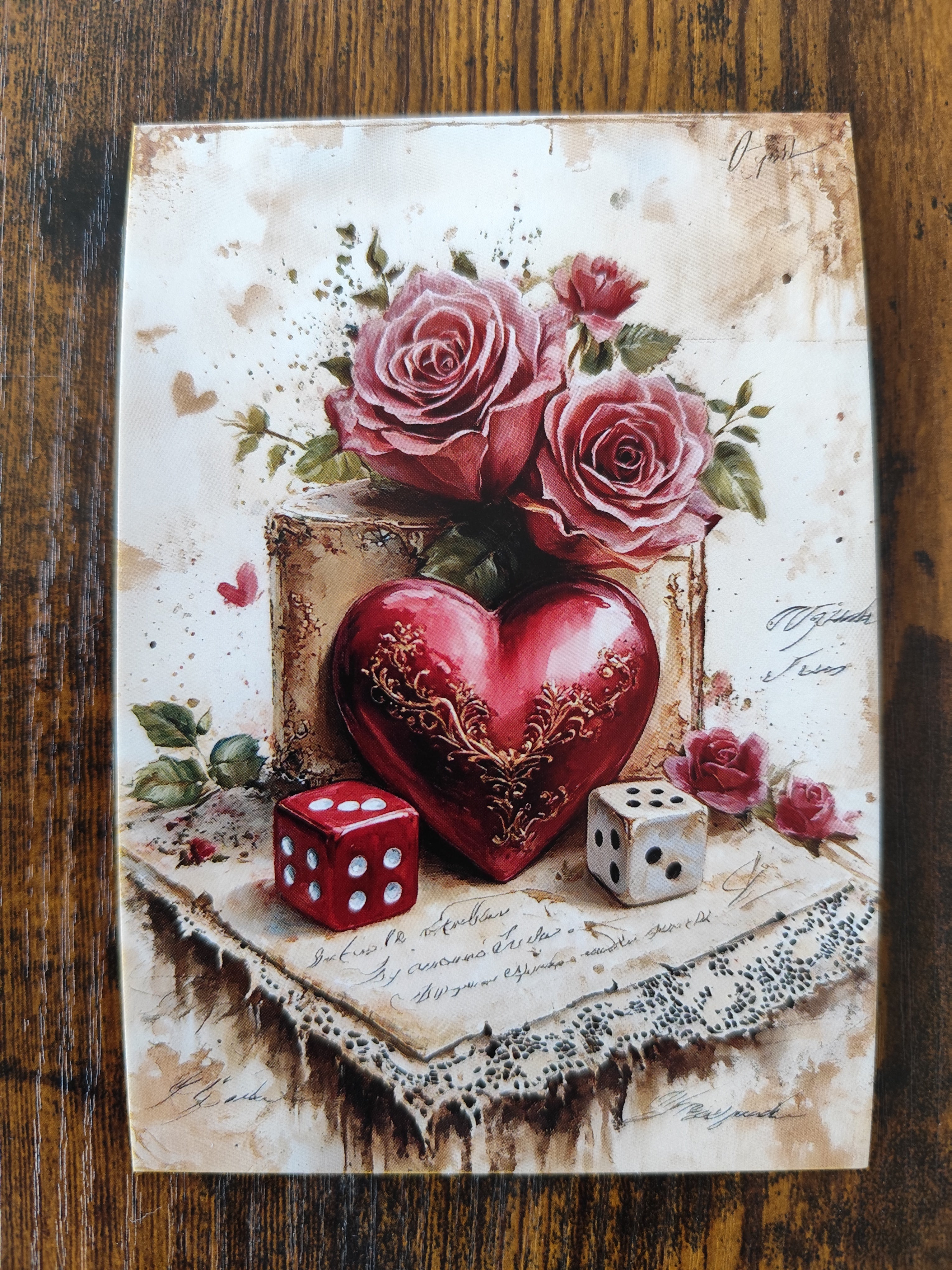 Gruß- & Geschenk-Postkarte für unsere Liebsten - herzliches Motiv