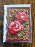 3D-Geburtstagskarte Rosen - Klappkarte mit Umschlag