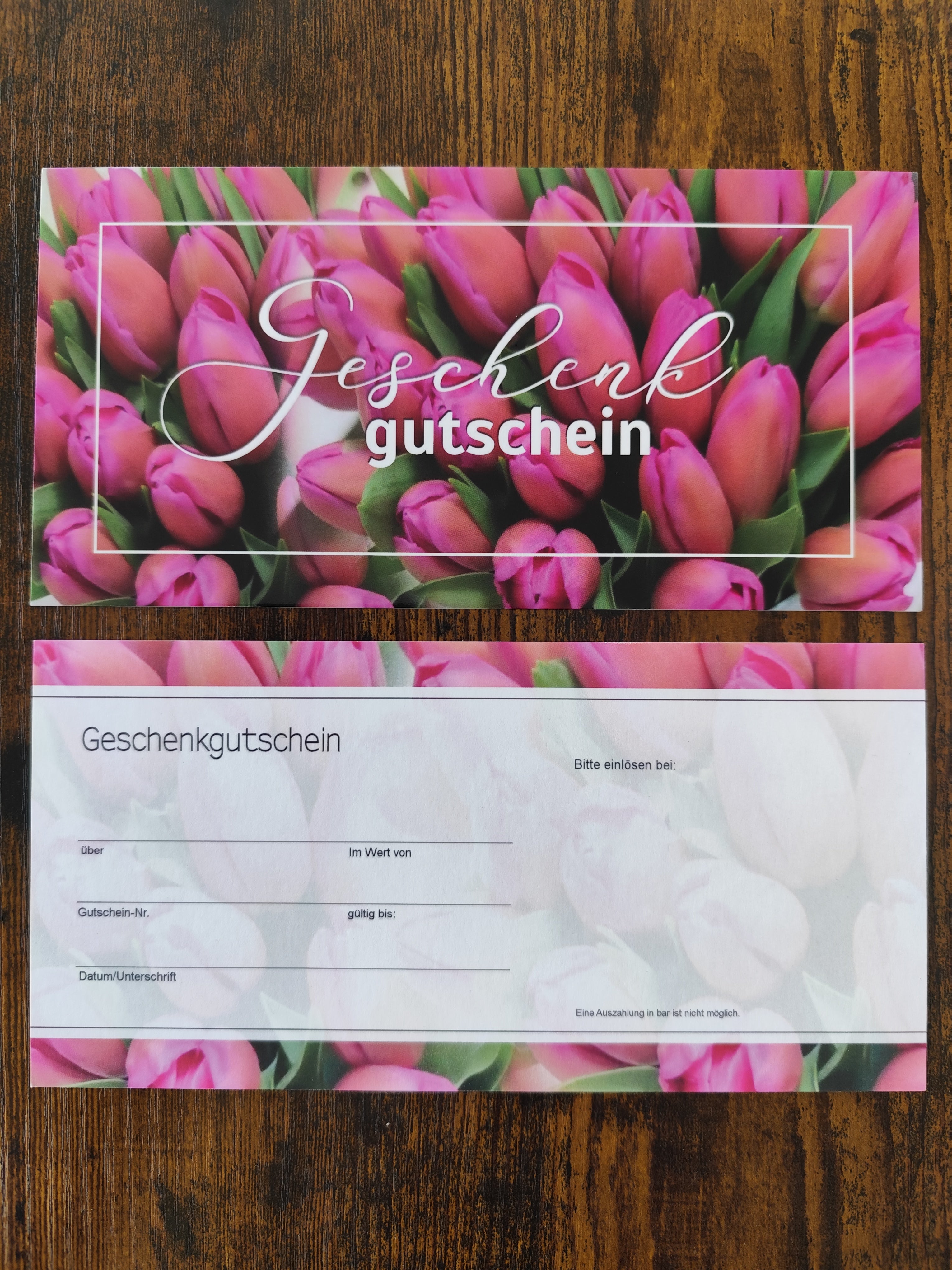 Geschenkgutschein-Karte – Für jeden Anlass | Tulpen