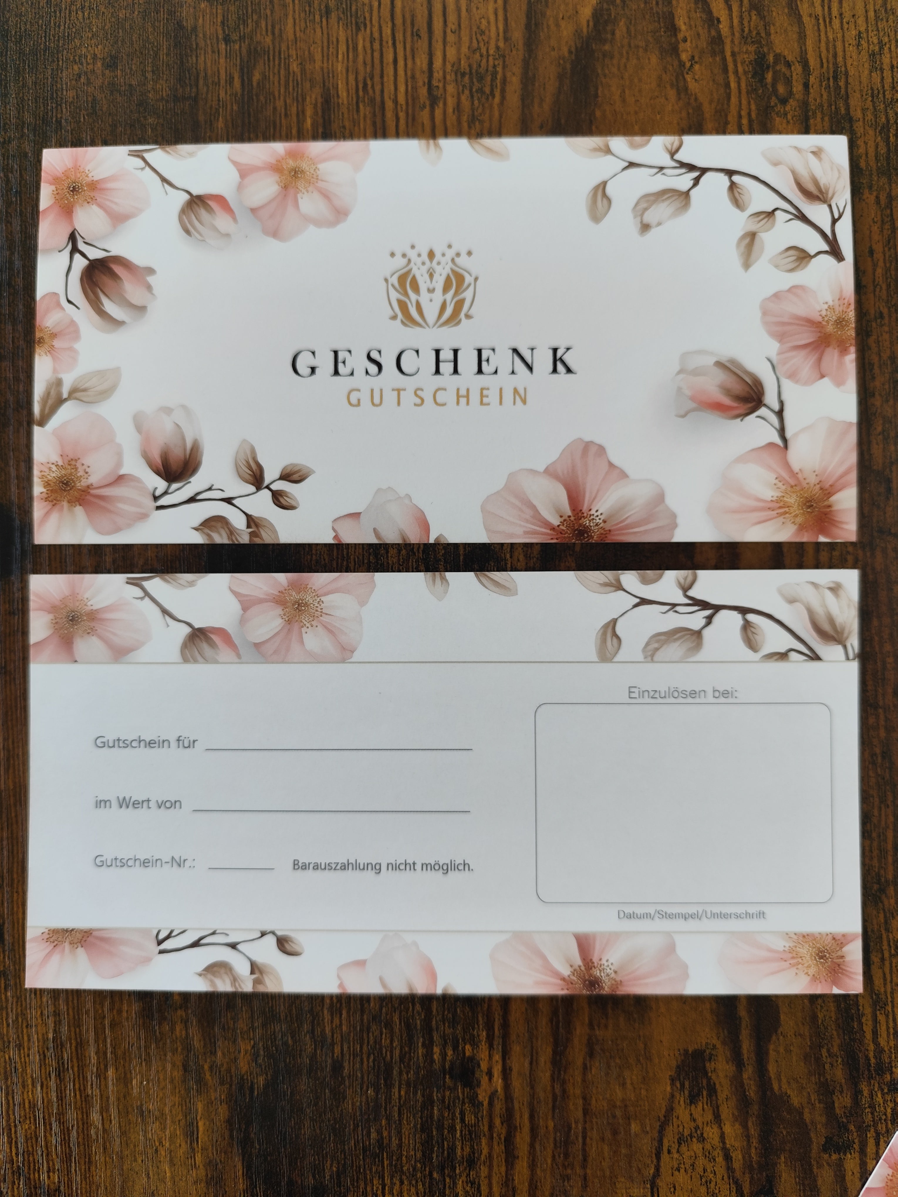 Geschenkgutschein-Karte – Für jeden Anlass | Blumen Motiv